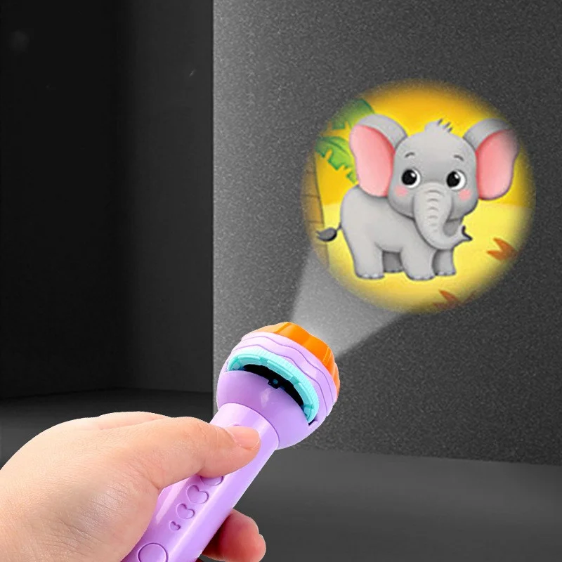 Baby Sleeping Story Book Flashlight Projector Torch Lamp Toy Early Education Toy for Kid Holiday Birthday Xmas Gift Light Up Toy