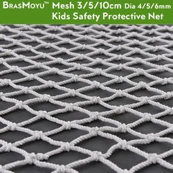 BRASMOYU Dia 4/5/6MM Mesh 3/5/10CM Kids Outdoor Climbing Net Plant Fence Rope Netting White Cargo Mesh Garden Protective Nets