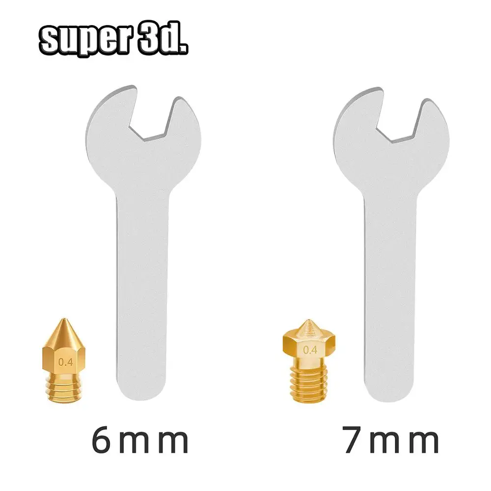 1Pc 6mm/7/8/10mm Opening Spanner Wrench Mini Adjustable Spanner for MK7/mk8 /V6/v5 Nozzles 3D Printer Tool  Spare Parts