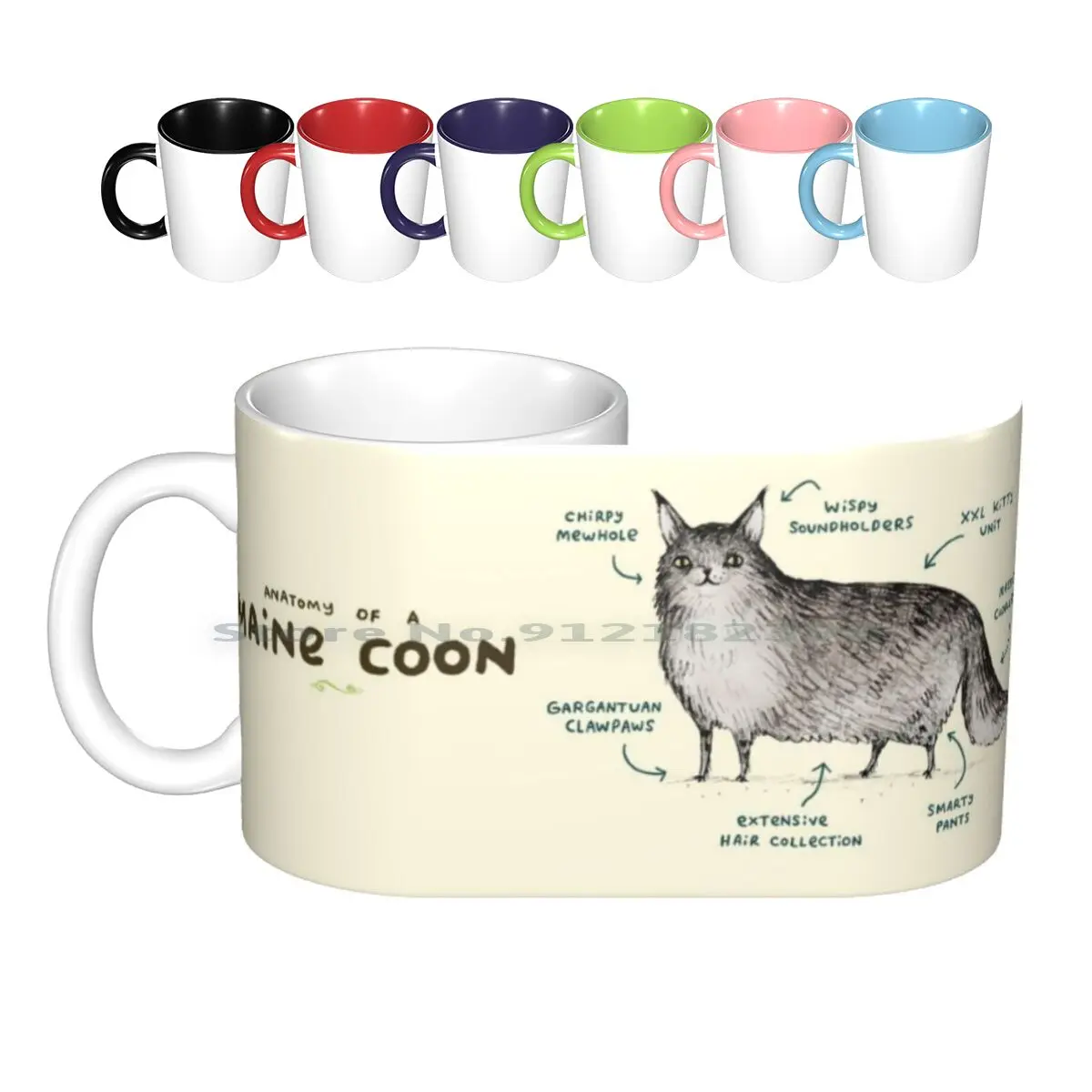 Anatomy Of A Maine Coon Ceramic Mugs Coffee Cups Milk Tea Mug Anatomy Maine Coon Maine Coon Cat Breed Kitten Meow Kitty Cat