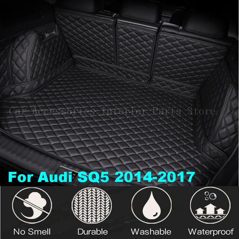 

Custom Car Trunk Mat For Audi SQ5 2014 2015 2016 2017 Auto Waterproof Interior Accessories Cargo Styling Leather Carpet