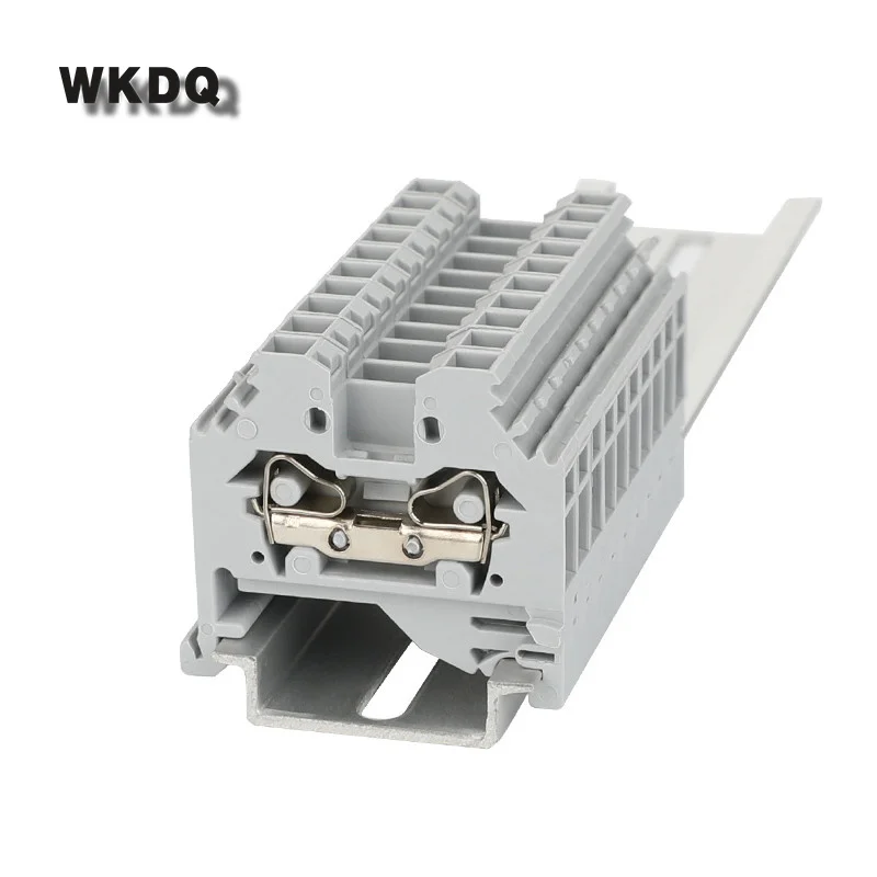 10Pcs 281-101 Spring-Cage Connection Clamp Mount 2-Conductor 281 101 Plug 4 mm² Wire Connector DIN Rail Terminal Block