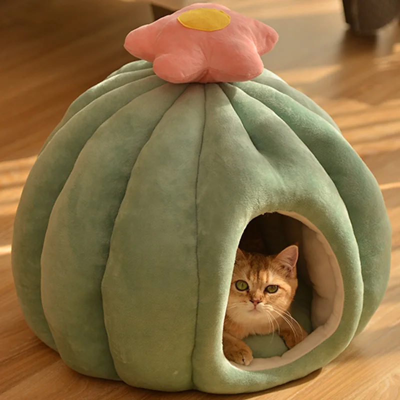 winter Cozy Pet Dog House Cat Bed Mat Removeable Kennel Nest Pet Basket Soft Comfortable Kitten Sleeping Pet Nest Cat Accessorie