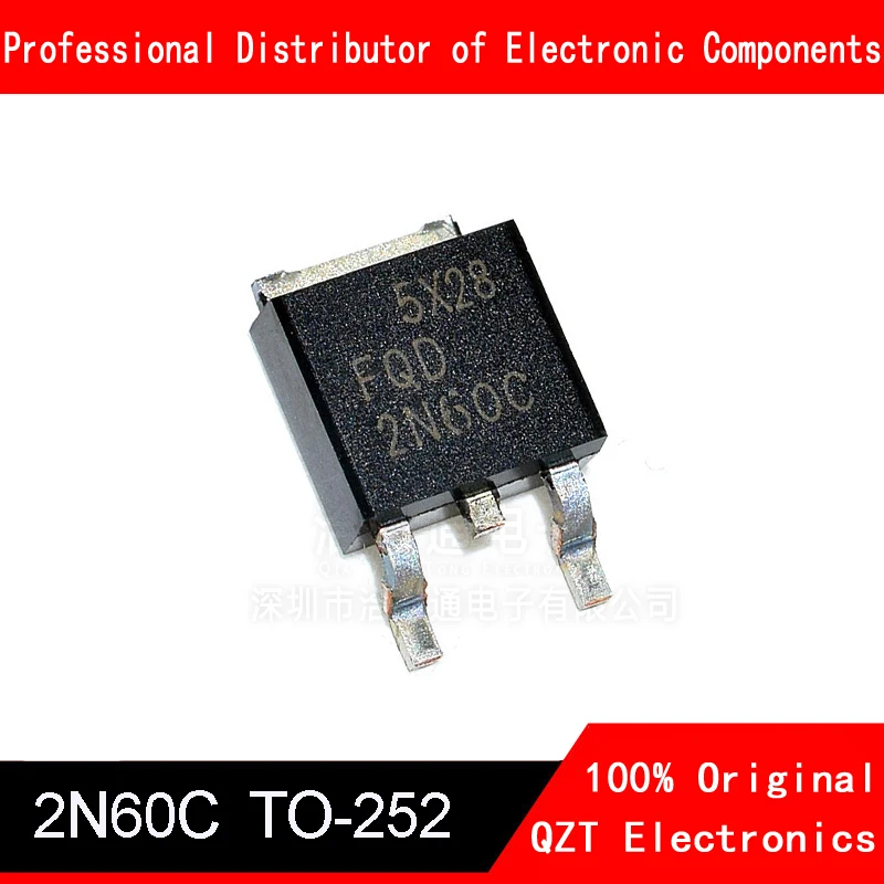 10pcs/lot 2N60C FQD2N60C TO-252 N-Channel QFET MOSFET