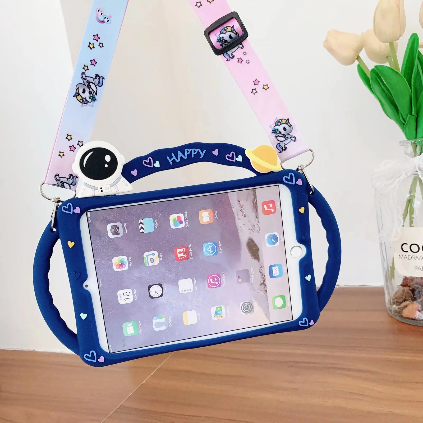 Funda de silicona con dibujos para Xiaomi Mi Pad 5 Pro, carcasa con soporte y correa para Tablet, para niños