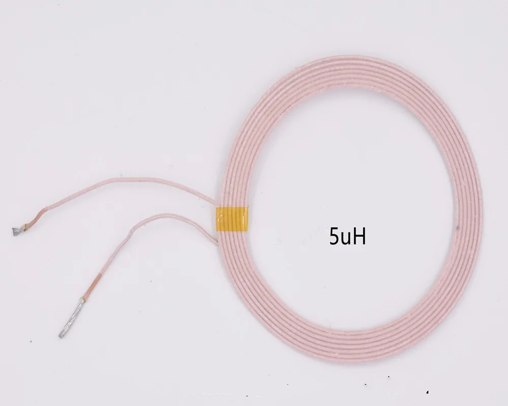 Taidacent 5UH Enameled Copper Flat wire Coil Inductor Air Core Inductor Coils Flat Copper Wire Diy Wireless Charger Power Coil