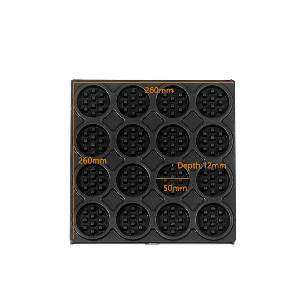 ITOP 16 Holes Electric Waffle Maker 1500W Stianless Steel Body Non-Stick Coating Muffin Machine