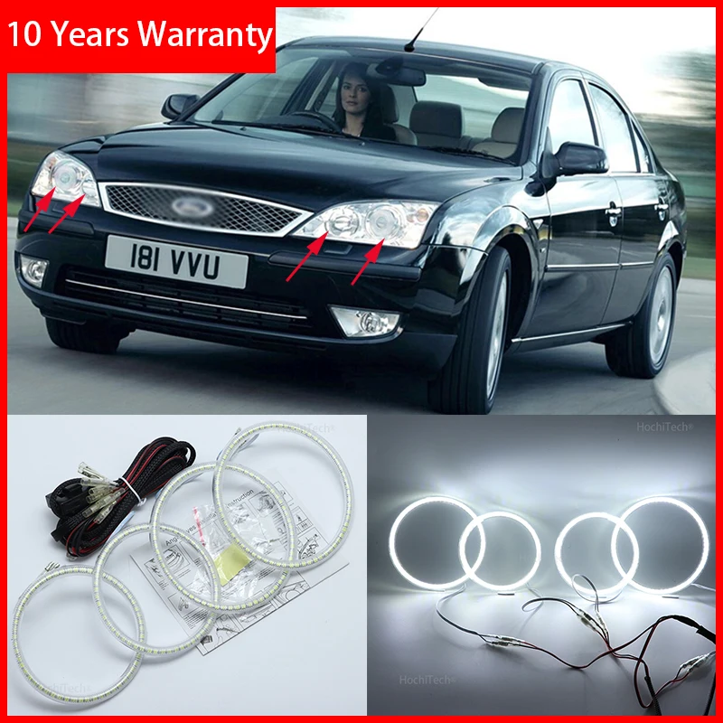 

for FORD Mondeo MK3 2001-2007 SMD Led Angel Eyes kit Excellent Ultra bright illumination DRL Daytime running lights