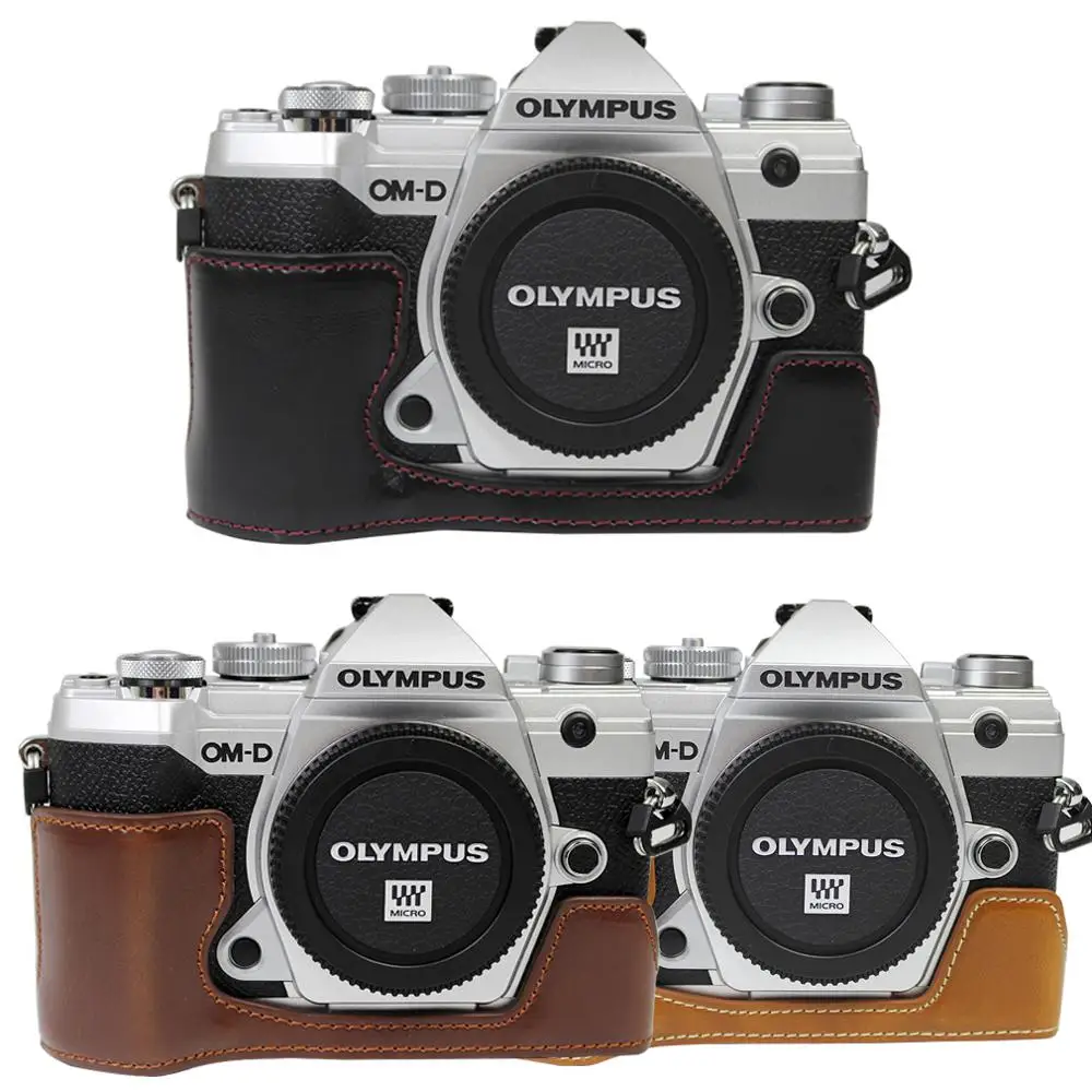 คู่มือเลือกเคสป้องกันกล้อง Olympus OM-D E-M5 Mark III ที่ดีที่สุด: รีวิว Pu Leather Case Opening Version สำหรับ OM-5 MK3