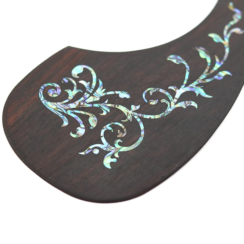 Acoustic Guitar Pickguard Rosewood inlaid with shell Pattern Decorated Self-adhesive Pick Guard Sticker for Guitar Acc