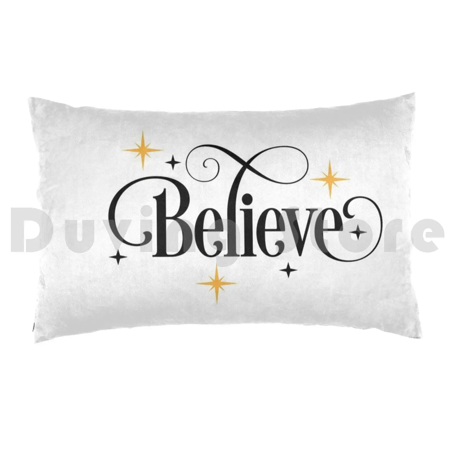 Believe Pillow Case Printed 50x75 Believe Belief Faith Christian Christianity Church Jesus Christmas Believe