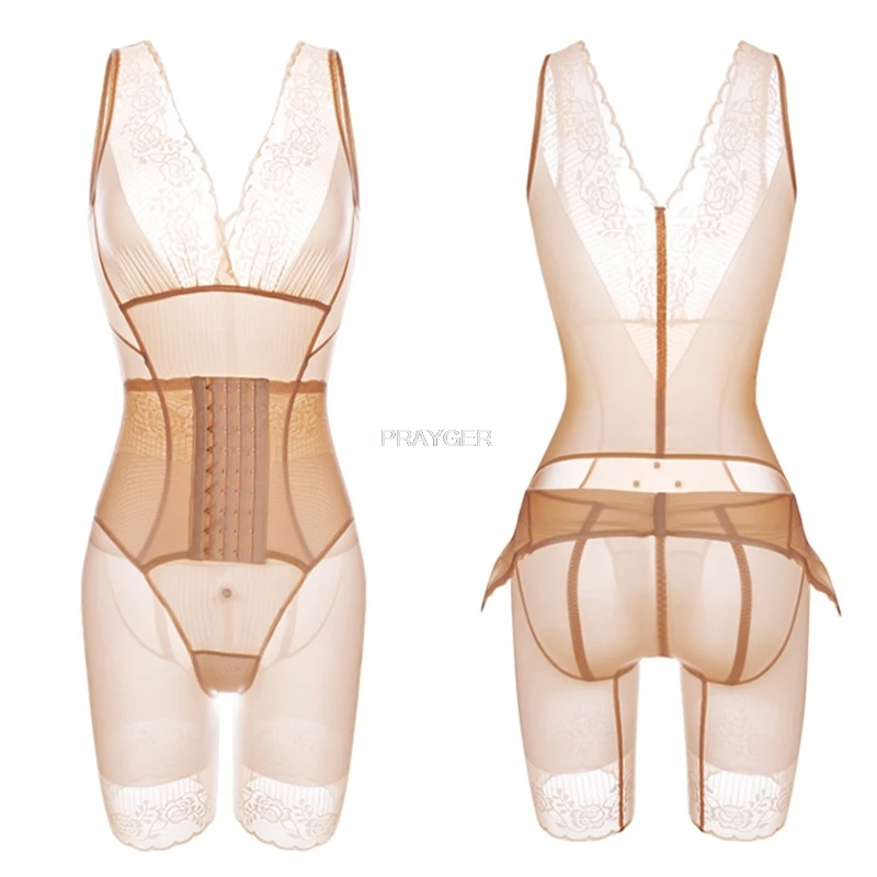 Women Corset Slimming Shapers Magnetic Hook Control Body Underwear Open Butt Lingeries