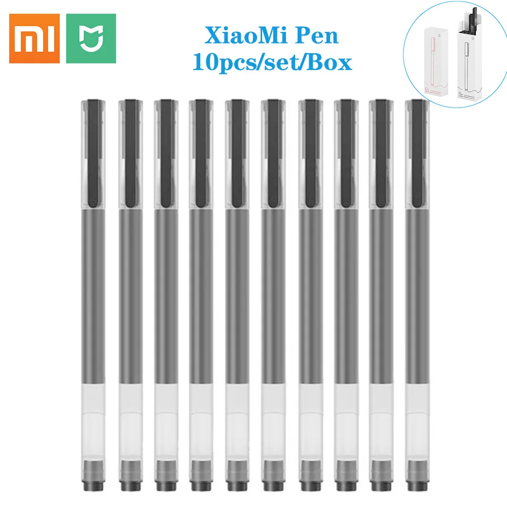 Xiaomi-Bolígrafo Original Mijia, pluma neutra para firmar, 9,5mm, 0,5 tinta lisa, recarga roja o negra, MiKuni, tinta japonesa para aprendizaje en