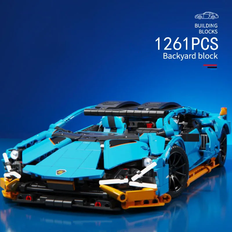 Technical Super Sport Car Radio 2.4ghz Remote Control Vehicle Building Block 1:14 Scale Bull Sian FKP37 Supercar Rc Toy For Gift