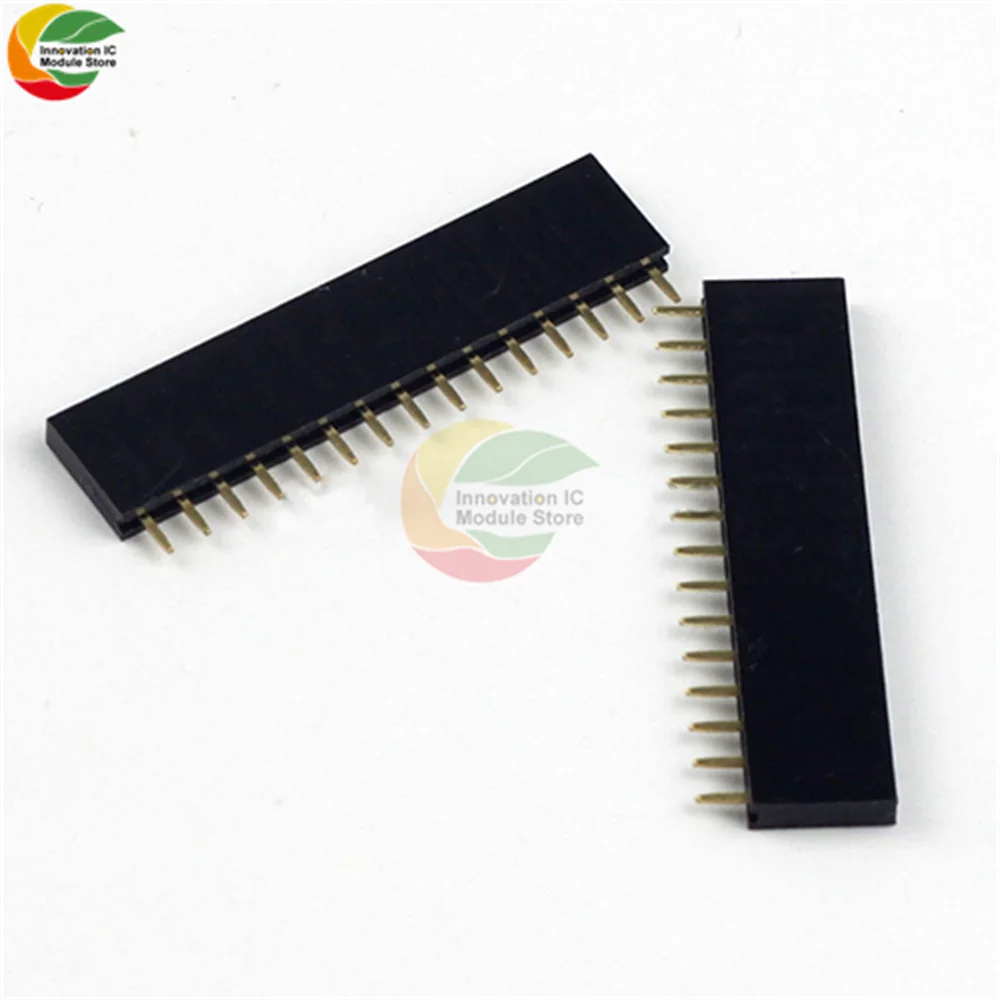 10Pcs 15Pin Enkele Rij Vrouwelijke 2.54Mm Pitch Pcb Vrouwelijke Pin Header Connector Rechte Enkele Rij 1x15Pin
