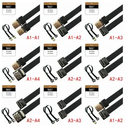 Fpv Vrouw Naar Man Hd-Compatibel 90 Graden Up Down Adapter 10Cm Fpc Tape Platte Hdtv Verlengkabel pitch 20pin