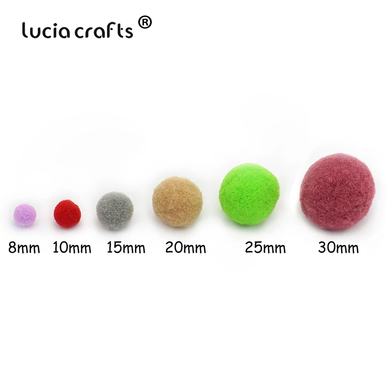 8/10/15/20/25/30mm Soft  Pom Poms Balls For Handmade Sewing Wedding Christmas Party Decor Kids Toy  Pompom DIY  Crafts K0402