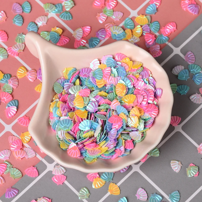 20g/Bag Shell 7mm PVC Heart Confetti Glitter Sequins For Crafts Nail Art Decoration Paillettes Sequin DIY Sewing Accessories Gir