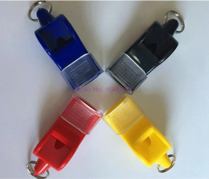 By DHL 500pcs Whistle Plastic Fox Soccer Football Basketball Hockey Baseball Sports Referee Whistle Survival Outdoor Supplies