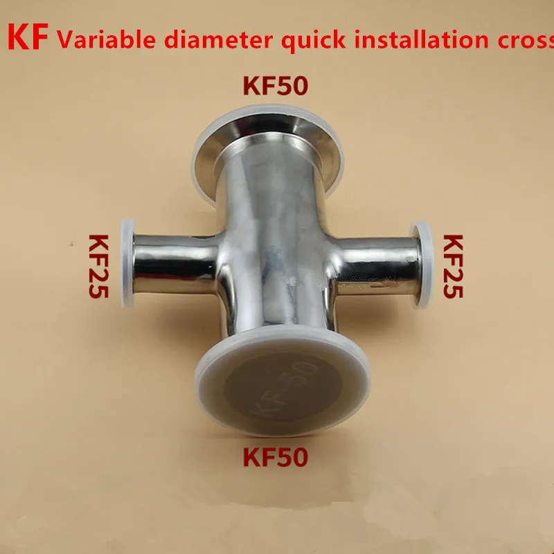 

Zion K16 KF25 KF40 KF50 Reducing Cross KF Vacuuum Fittings Flanges ,Vacuum 4-Way Cross