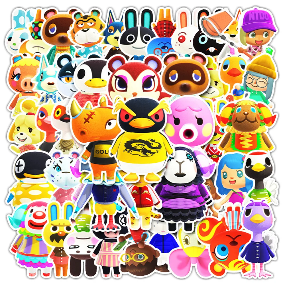 10/30/50PCS Animal Crossing Club Cartoon Game Graffiti Waterproof Sticker Suitcase NotebookRefrigeratorSkateboardHelmetWholesale