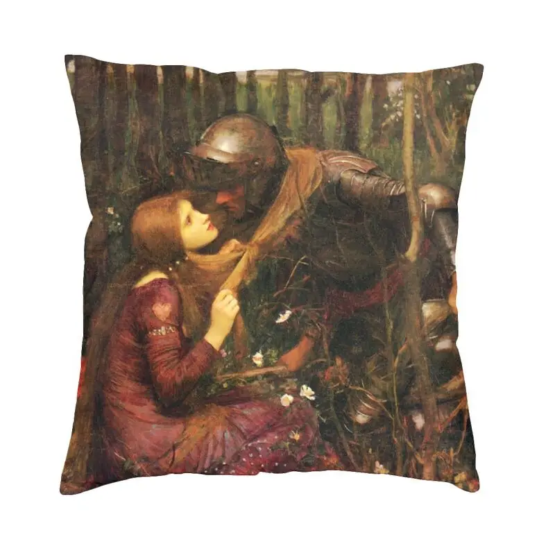 La Belle Dame Sans Merci Cushion Covers 45x45cm Velvet John William Waterhouse Throw Pillow Case for Sofa Car Living Room Decor