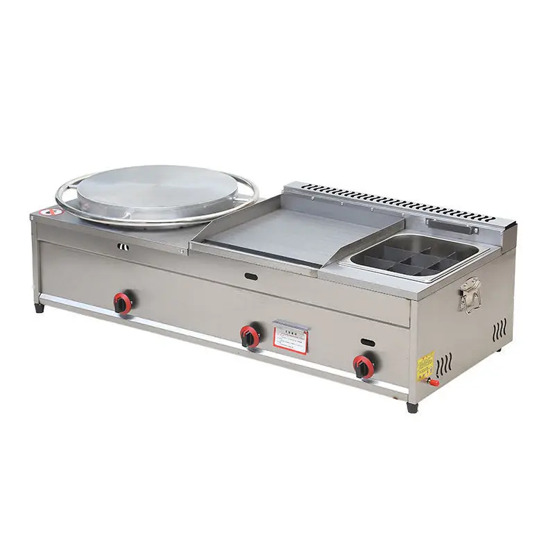 

Braised Furnace Pancake Frying Machine Commercial Gas Shouzhua Cake Machine Fryer Teppanyaki Equipment Cold Noodle Sheet