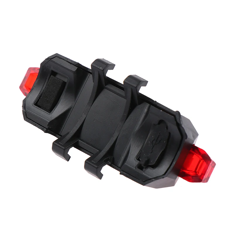 USB Rechargeable 4 Modes 5 LED Bicycle Tail Light Safety alarm Rear Lamp Portable Bike Lights Night Cycling Equipment