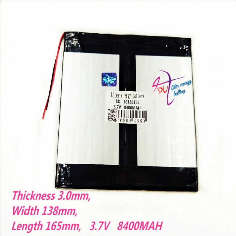 30138165 3.7V 8400MAH Polymer Pin Sạc, Pin Máy Tính Bảng tổng pin 8 inch 9 inch 10inch 30140160