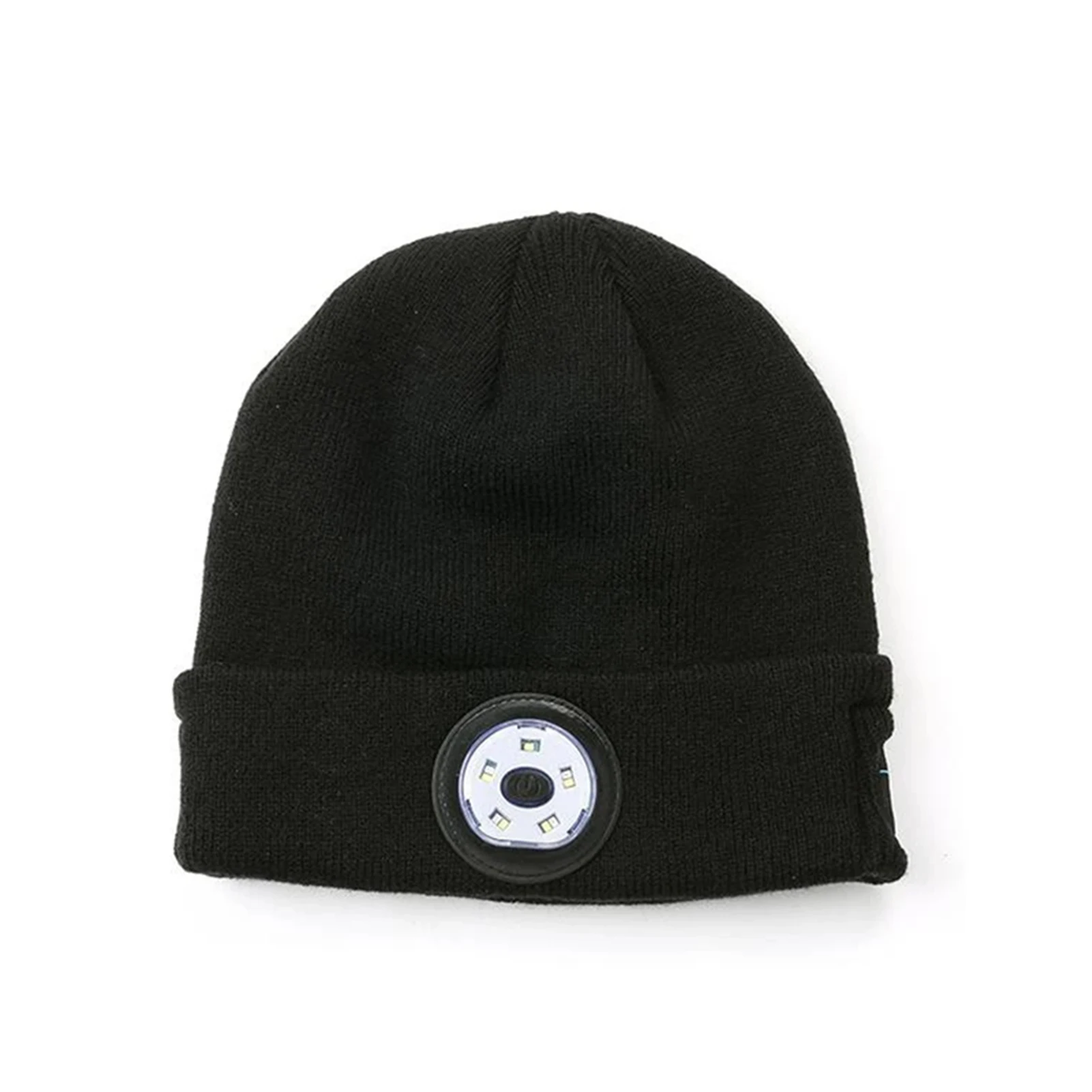 LED Bluetooth Beanie Hat with LED Headlight Lighted Beanie Cap Rechargeable with Wireless Bluetooth Winter Warm Knit Hat WWO66