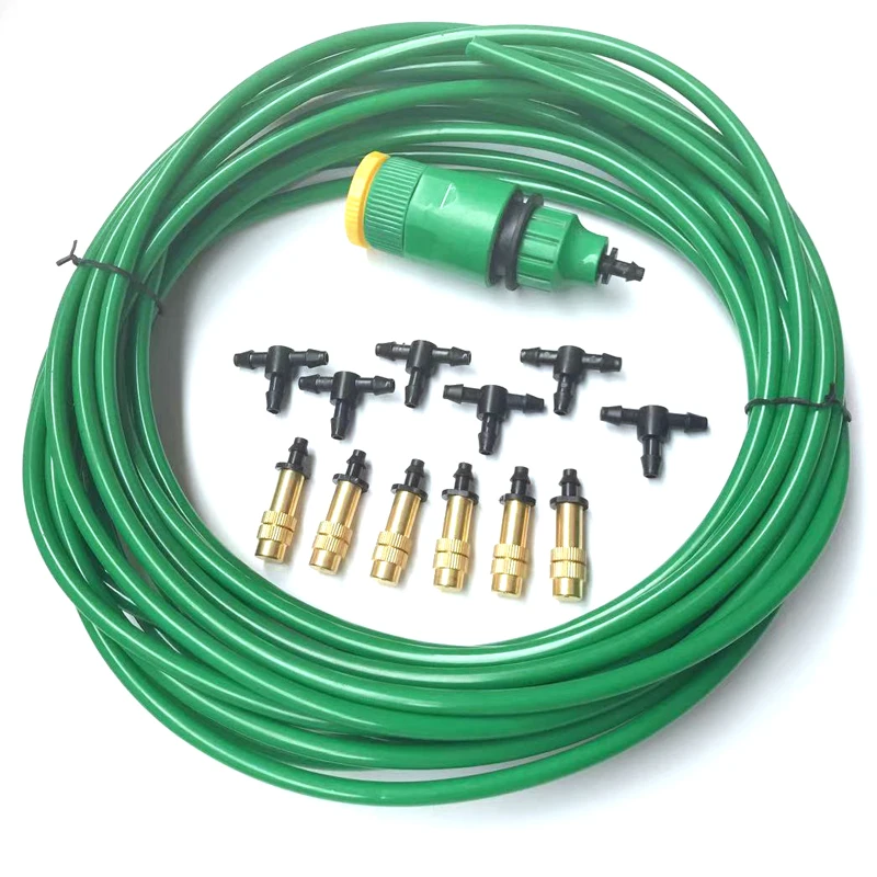 

Garden Misting Sprinkler Irrigation System Watering Kits with Adjustable Mist Spray Tee Connectors