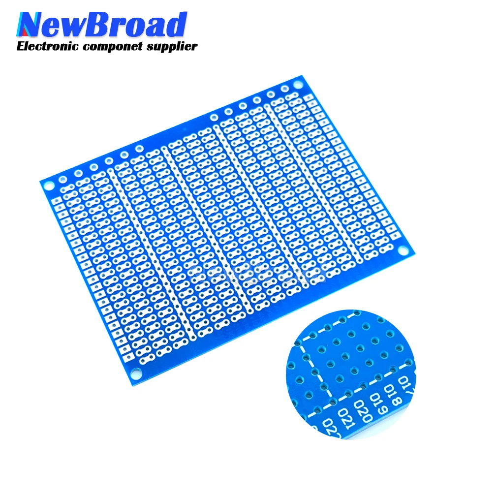 1pcs DIY 7*9M Blue Single Side Prototype Paper PCB Universal Experiment Matrix Circuit Board 7x9CM For Arduino