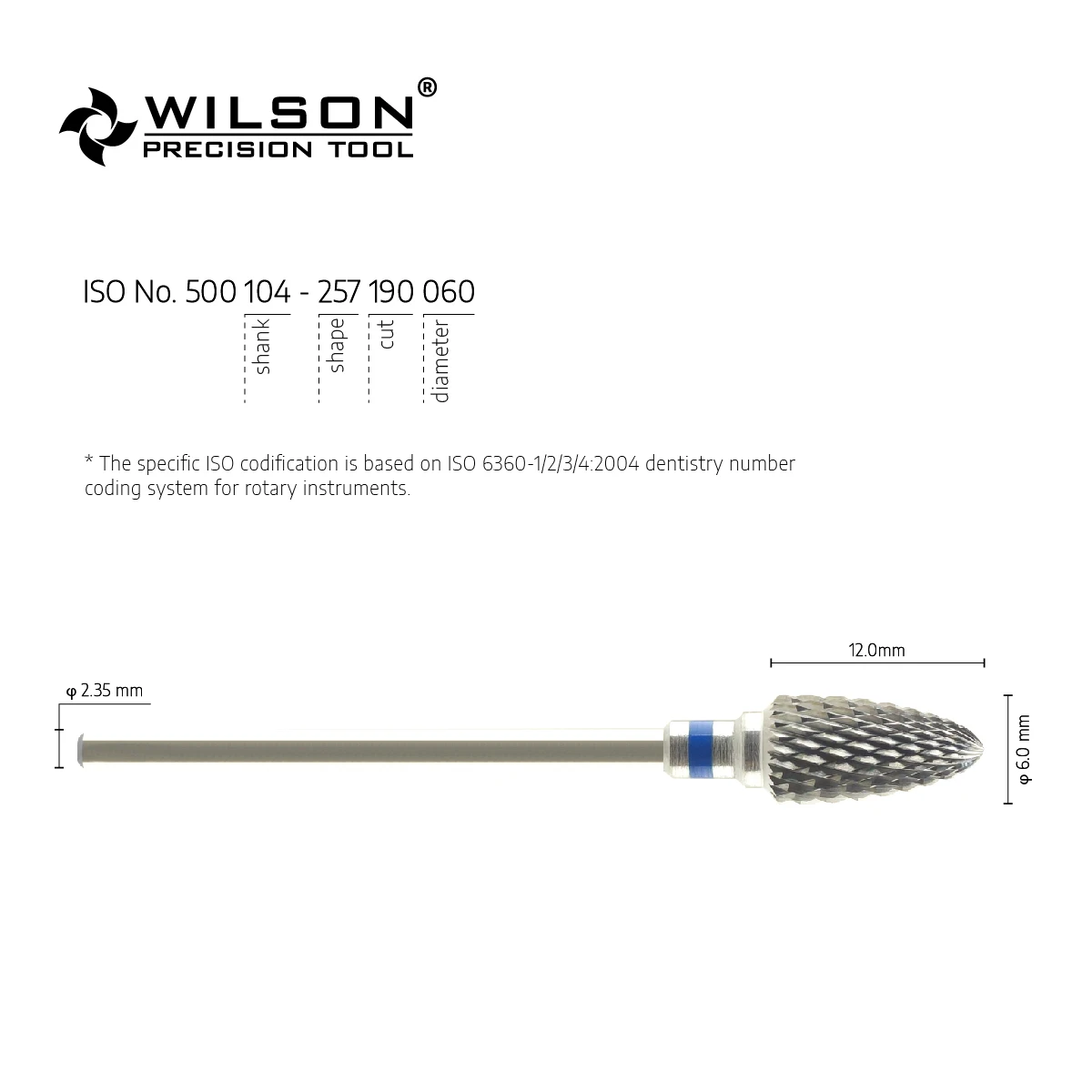 WilsonDental Burs 5000343 Pieza De Baja Velocidad Dental Tungsten Carbide Tools for Trimming Plaster/Acrylic/Metal