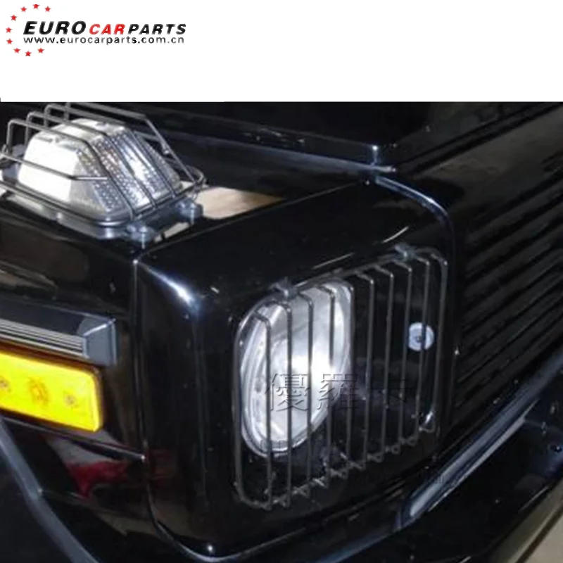 w463 light mesh fit for G-class W463 G500 G55 G63 all year to protect the head light cover black iron light mesh for G- class