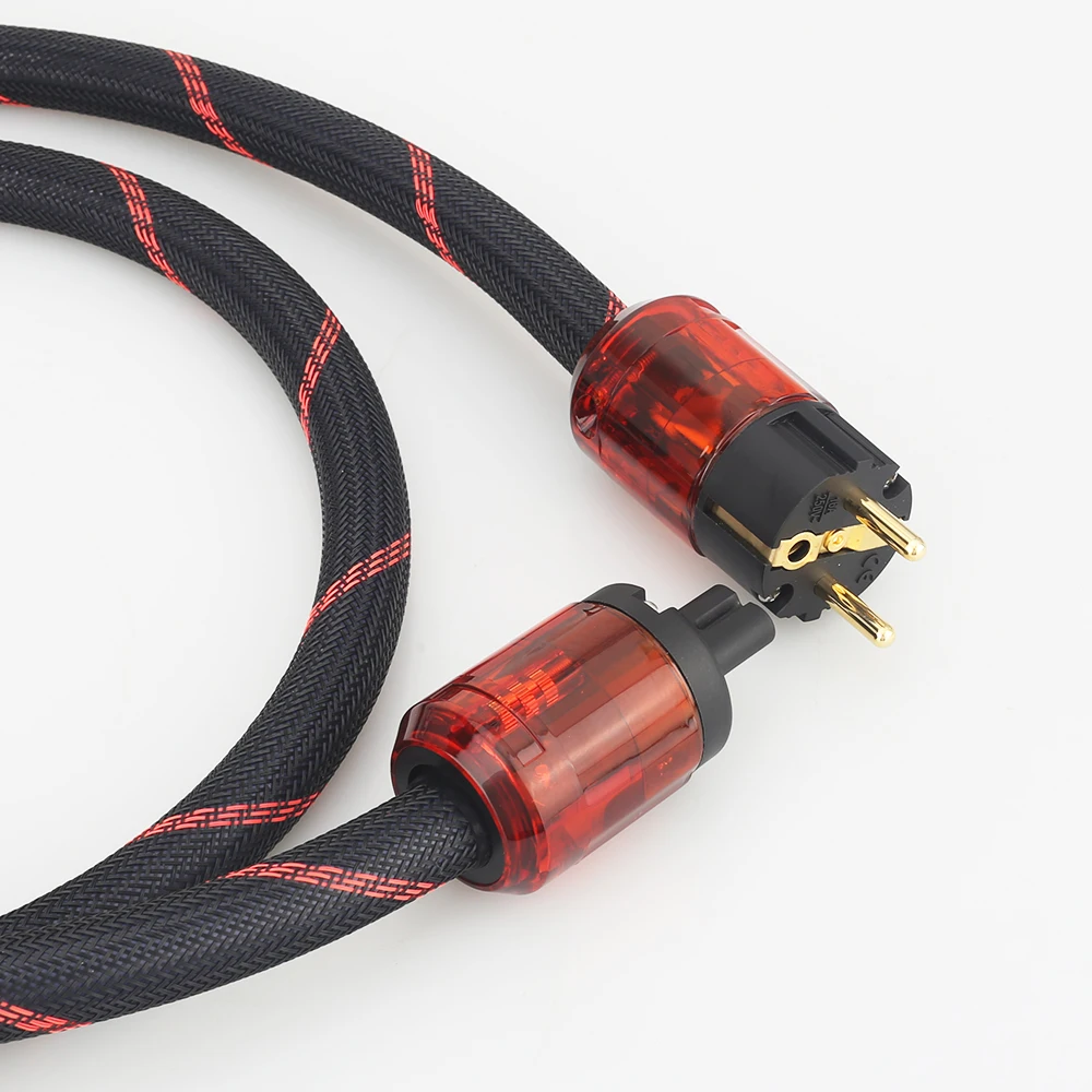 Audiocrast P101 Schuko przewód zasilający, kabel HIFI Audiophile kabel zasilania sieciowego ue podłącz wzmacniacz CD DVD VE501G + VF501G