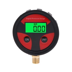 0-200PSI Air Pressure Gauge Dial Meter Tester Copper Rubber Digital Tire Pressure Gauge Tool for Car Truck Bike Auto Car Tyre