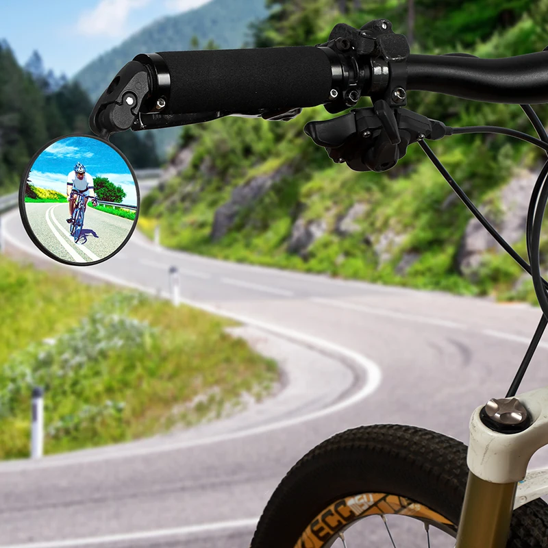 WEST BIKING Bicycle Rearview 360 Rotate Safety Adjustable Cycling Rear View MTB Road Bicycle Handlebar Mirrors Bike Accessories