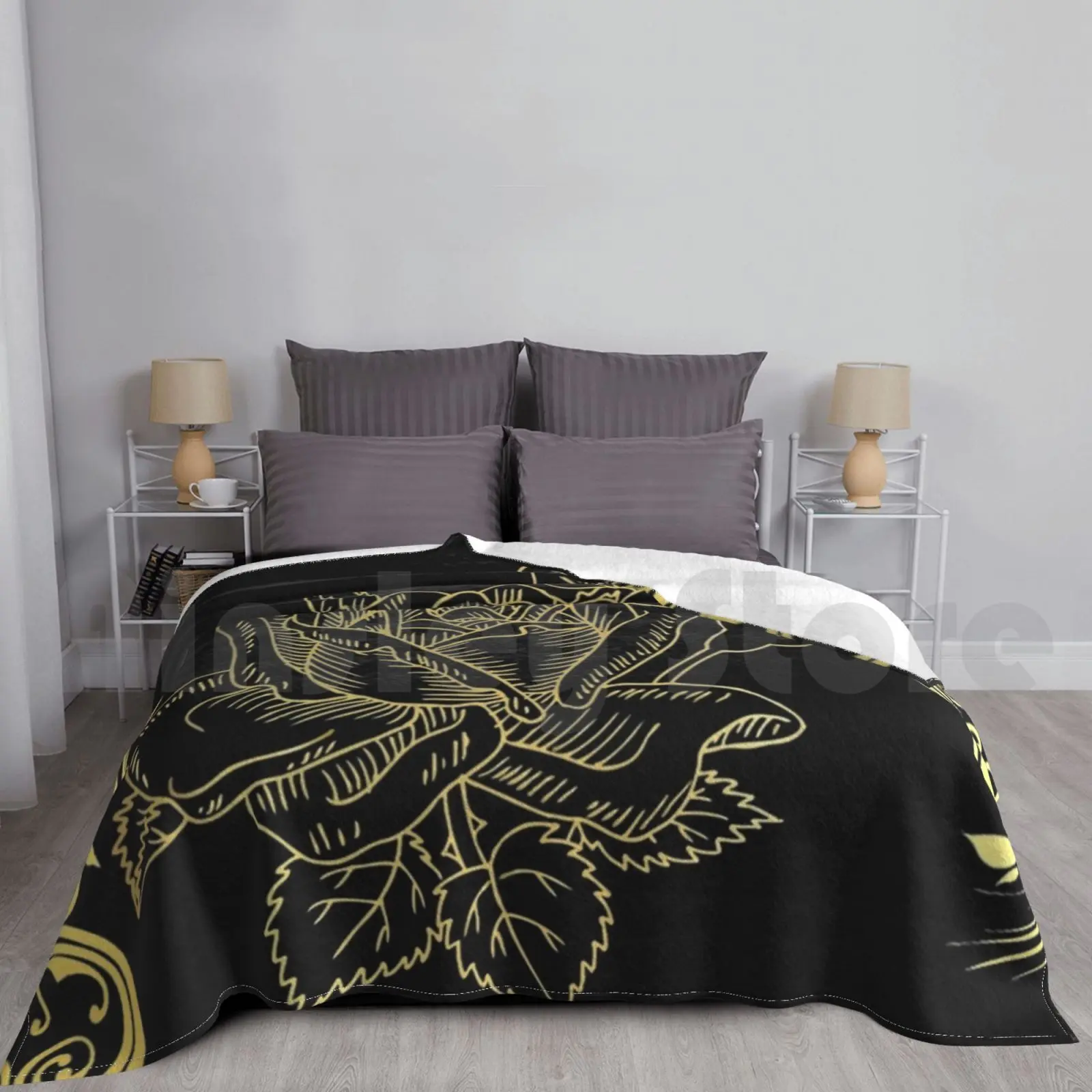 

Gold Mandala Pattern Blanket Fashion Custom Gold Mandala Pattern Patterns White Geometric Mandalas Yellow