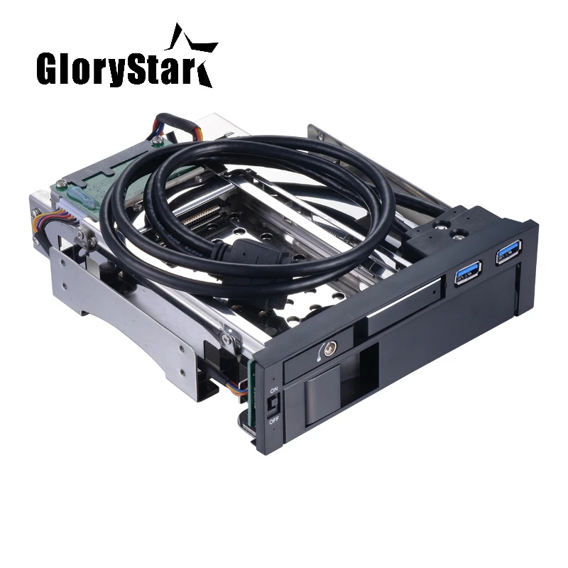 

GloryStar 2.5in sata aluminum enclosure case to 3.5 sata hard drive caddy tray backplane 5.25in hdd docking PC bay hdd enclosure