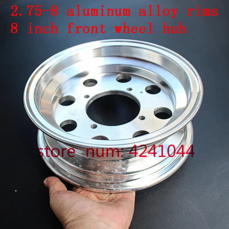 2.75-8 8 Inch for Monkey Bike Small  Motorcycle part Aluminum Wheels Vacuum Circle use 90/65-8 tire3.50-8 4.80/4.00-8 tyre