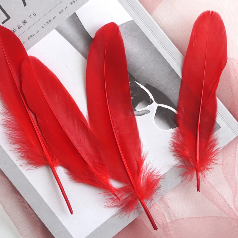 15Cm-20Cm Big Natural Goose Feathers For Crafts Decoration Carnival Jewelry Making Accessories Goose Feather DIY Pens Decorative