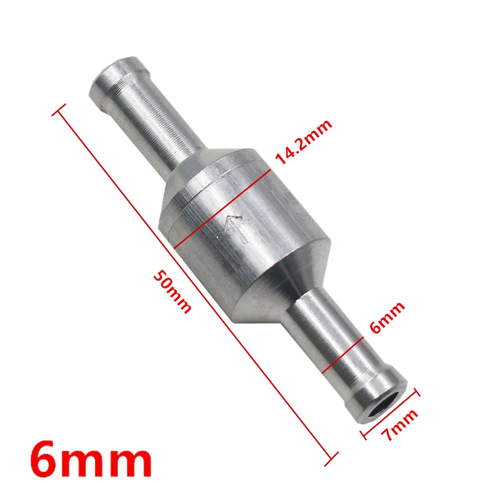 6/8/10/12mm Auminium Non Return Check One Way Valve Rollover Breather Fuel Syetem Pressure Relief Valve Diesel Petrol Non Check