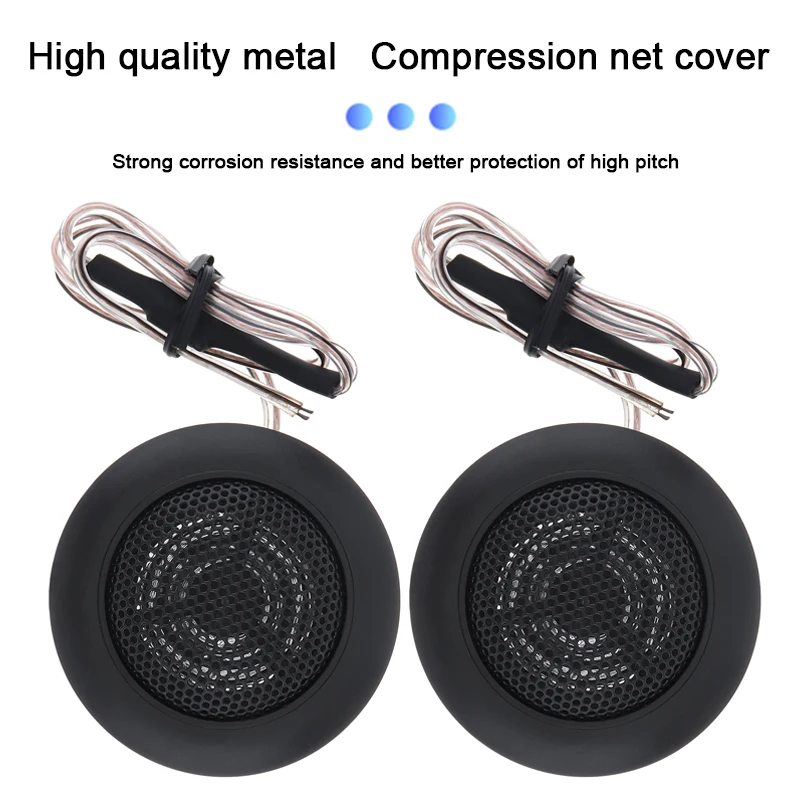 2pcs 2 Inch Car Tweeter Speakers 4 Ohm 120W Universal High Efficiency Mini Tweeter Dome Speakers for Car Audio System