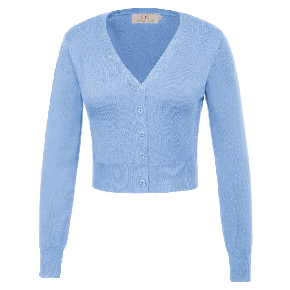 Maglieria a maniche lunghe in cotone con scollo a v a manica a nove punte femminile bottoni Cardigan a maglia bottoni Decor top da donna in cotone