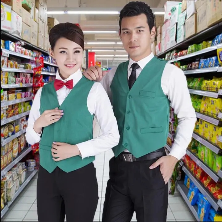 Advertising Work Vest Supermarket Waistcoat Men Women Volunteer Spring Uniform TopsTops