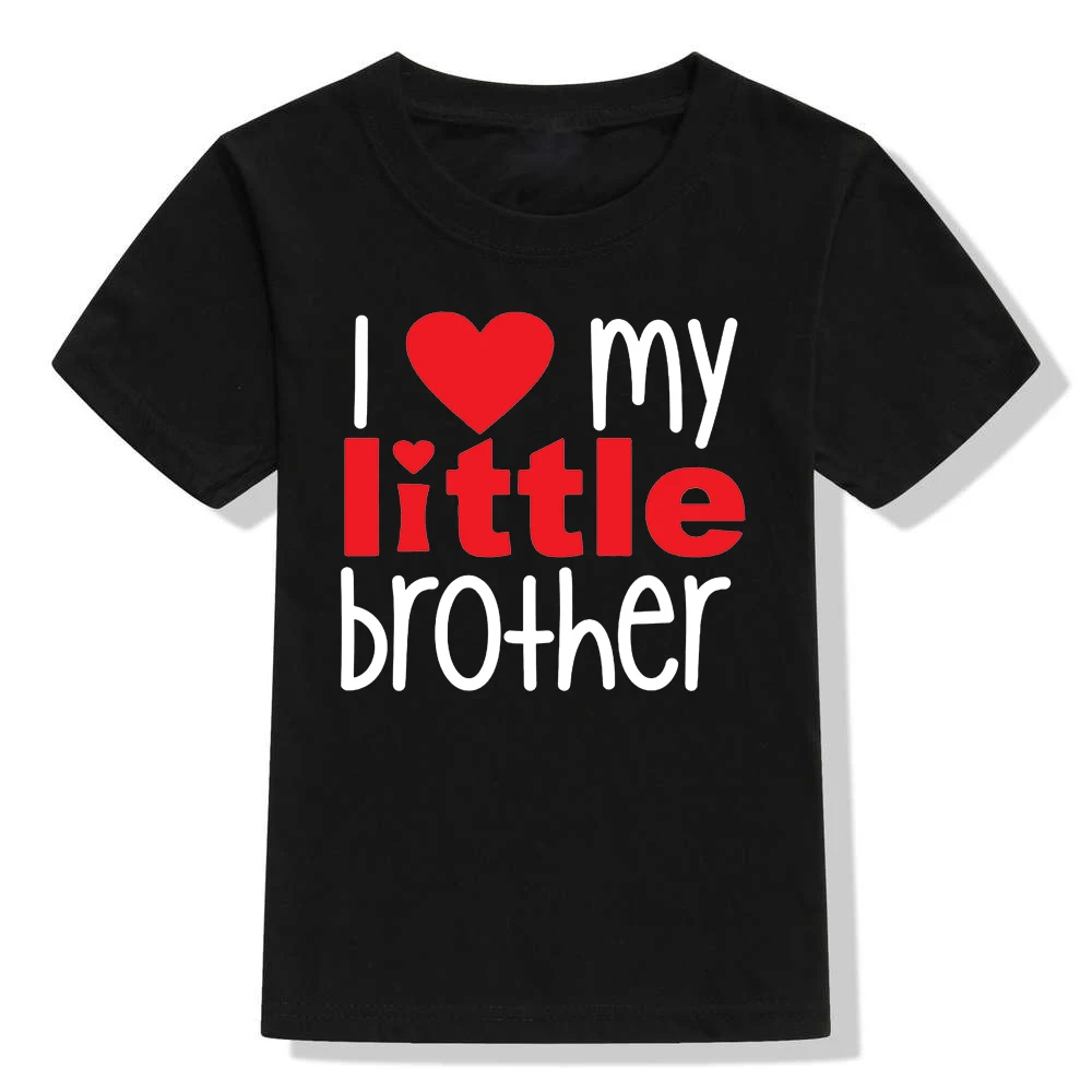 Conjunto de 2 camisetas a juego para Hermanos, regalos para Baby Shower, I Love My Big Brother, Little Brother