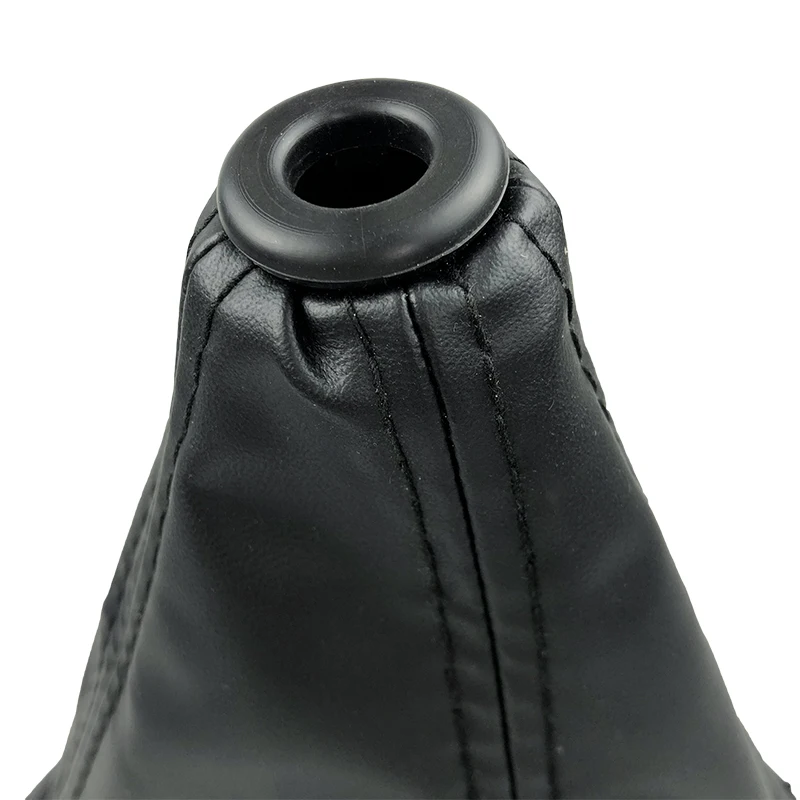 Black Leather Gear Shift Knob Lever Shifter Gaiter Boot Cover Case Collar For Hyundai Sonata 1998-2003 2004 2005 2006