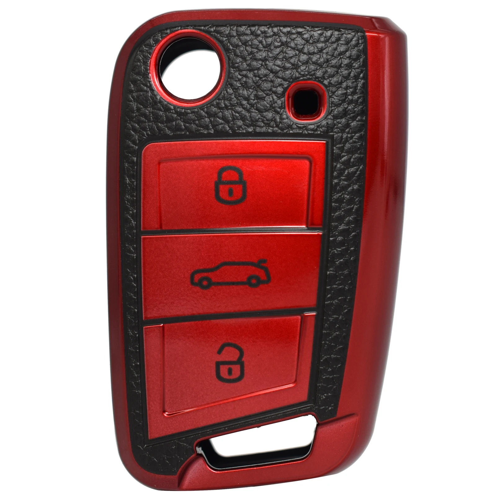 3 Buttons TPU Leather Car Key Cover For VW Volkswagen Golf 7 Polo Passat Seat Ibiza Leon Skoda Octavia Fabia Folding Remote Fob