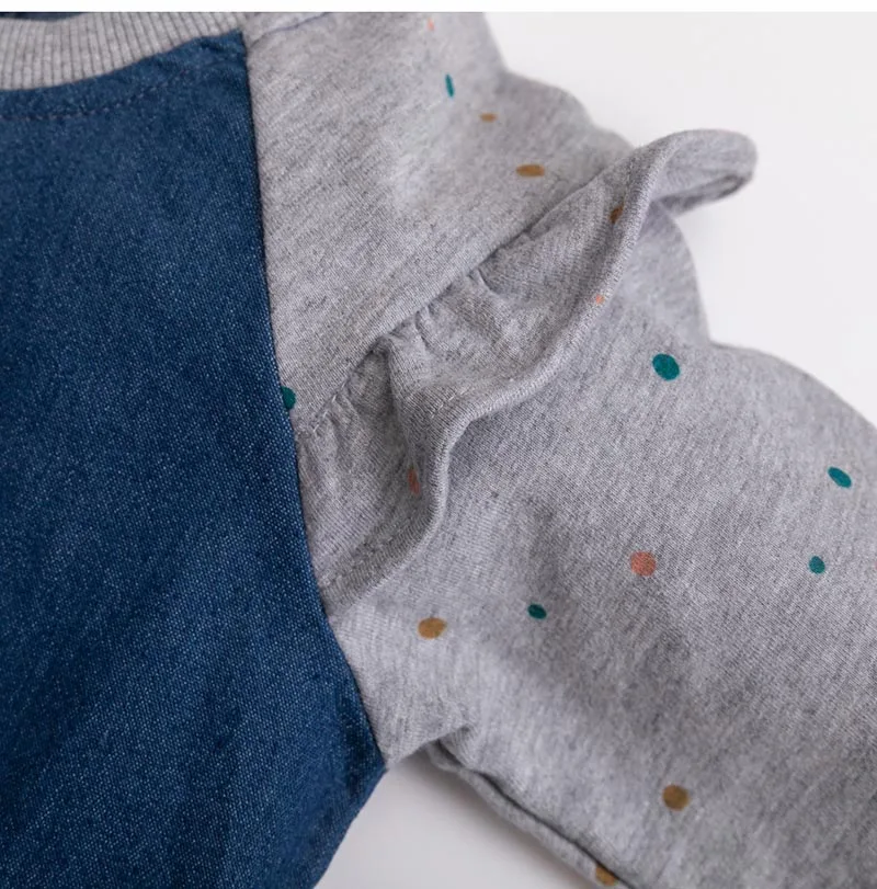 Merk Kwaliteit Terry Katoen Denim Jean Kinder Kleding Prinses Casual Jurken Voor Meisjes Baby Meisje Kleding Jurk Eenhoorn