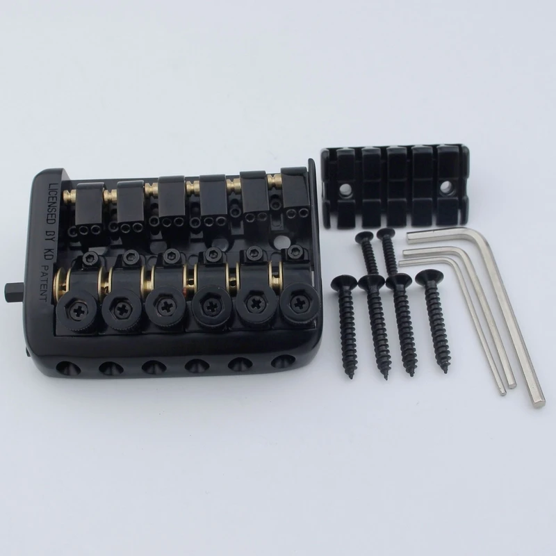 6 String Saddle Headless Electric Guitar Bridge Tailpiece With Worm involved string device High Quality Guitar Bridge Tailpiece